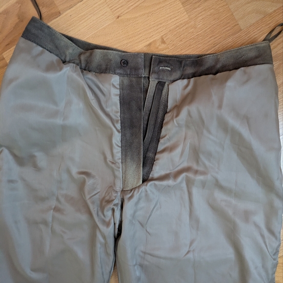 B&C Marble Gray Leather Pants - Picture 10 of 15